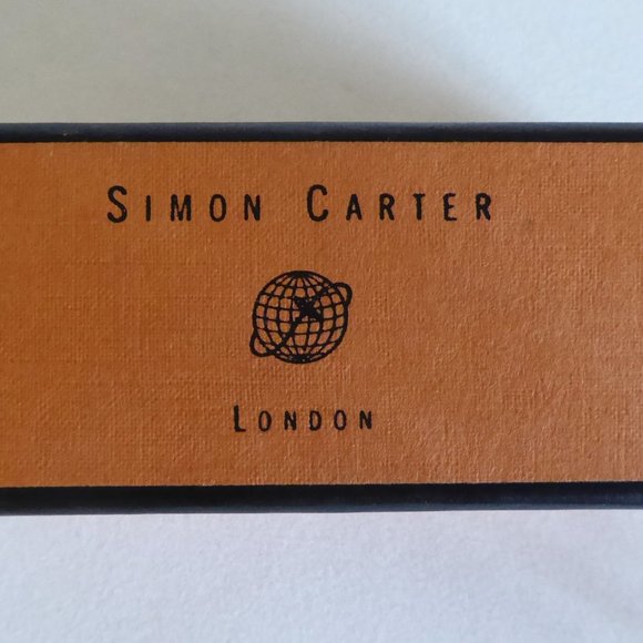 SIMON CARTER BRAND LONDON MENS SILVER METAL DOUBLE SQUARE CUFF LINKS (NEW IN BOX - Picture 6 of 9